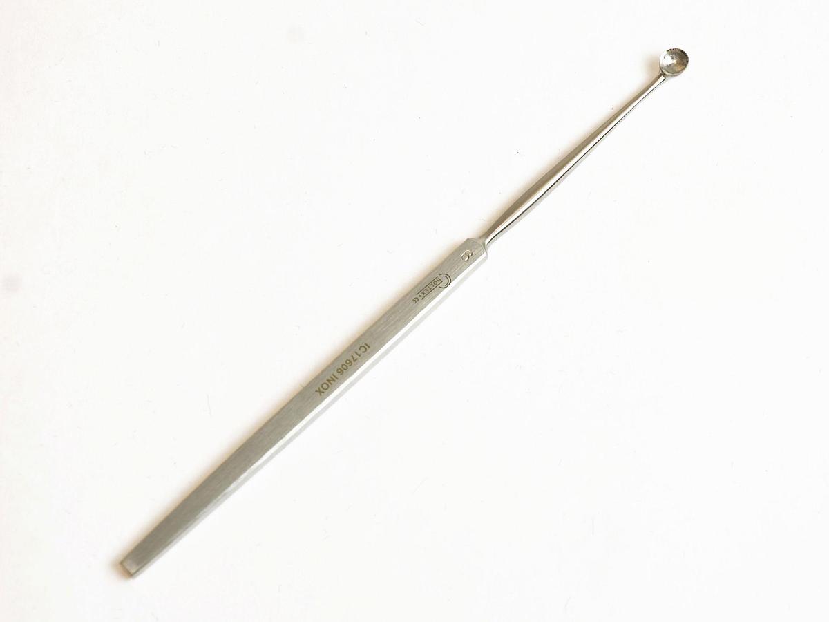 Neuf CURETTE FINE POUR DERMATOLOGIE PLEINE, 16 CM X 6 MM