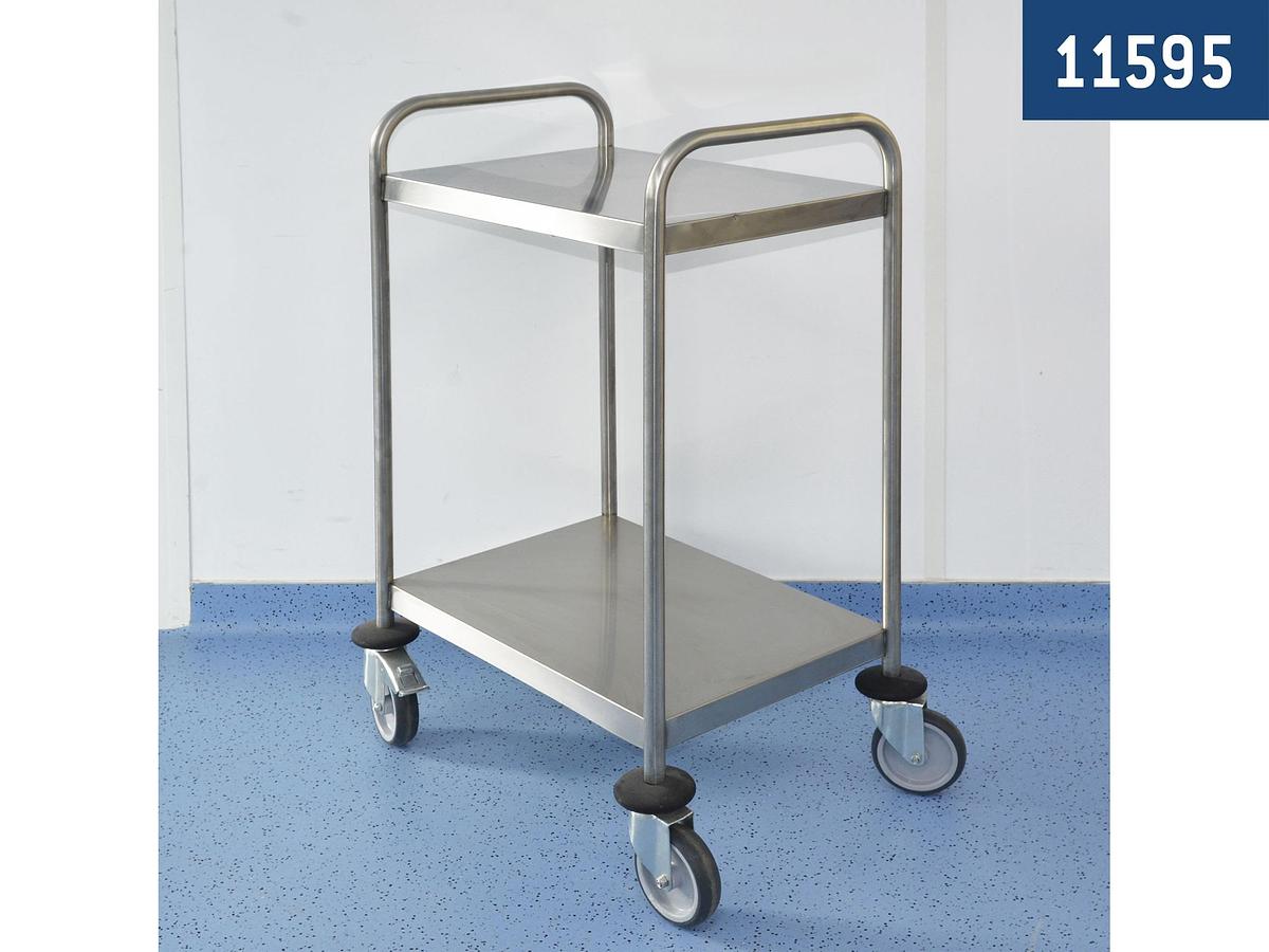 D'occasion GUERIDON EN INOX 2 PLATEAUX