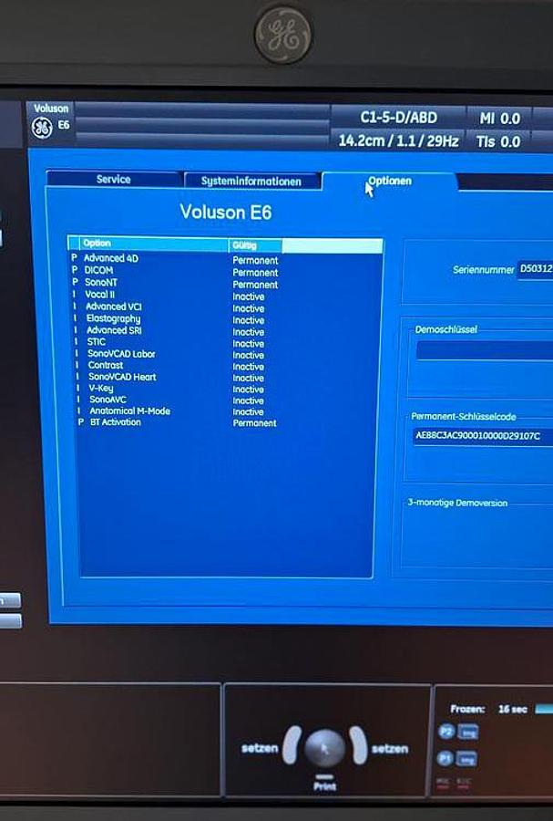 D'occasion ECHOGRAPHE  GENERAL ELECTRIC VOLUSON E6