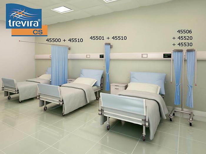 Neuf RIDEAUX TRÉVIRA pour chariot - long 225 x h145 cm - bleu clair
