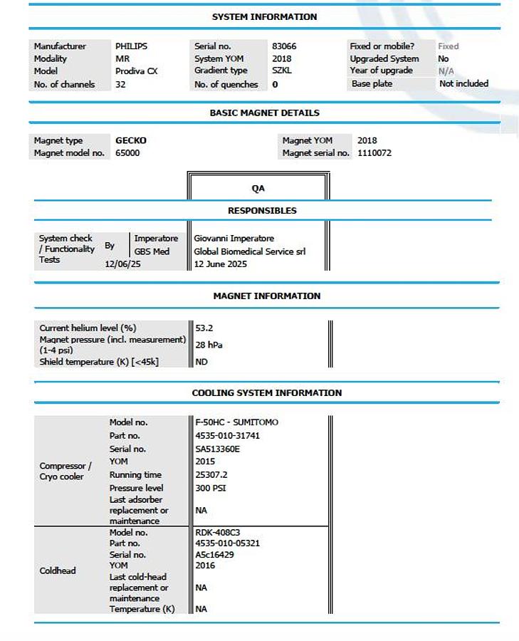 D'occasion SYSTÈME D’IRM PHILIPS Prodiva 1.5T 