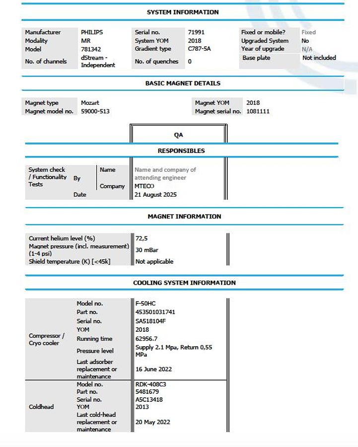 D'occasion SYSTÈME D’IRM PHILIPS Ingenia 3T