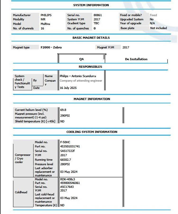 D'occasion SYSTÈME D’IRM PHILIPS MRI - Multiva