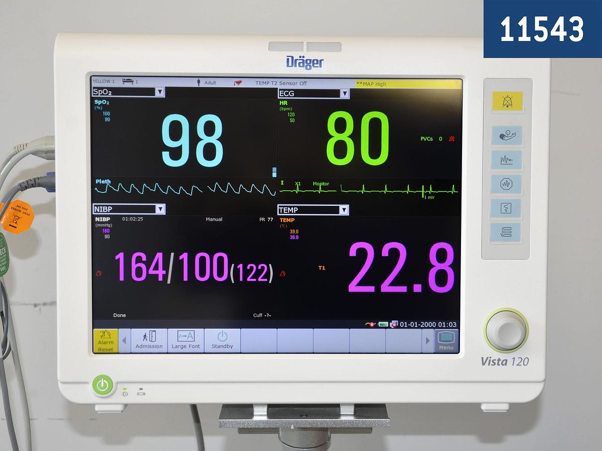 D'occasion MONITEUR PATIENT SCG-PNI-SPO2 DRAGER VISTA 120