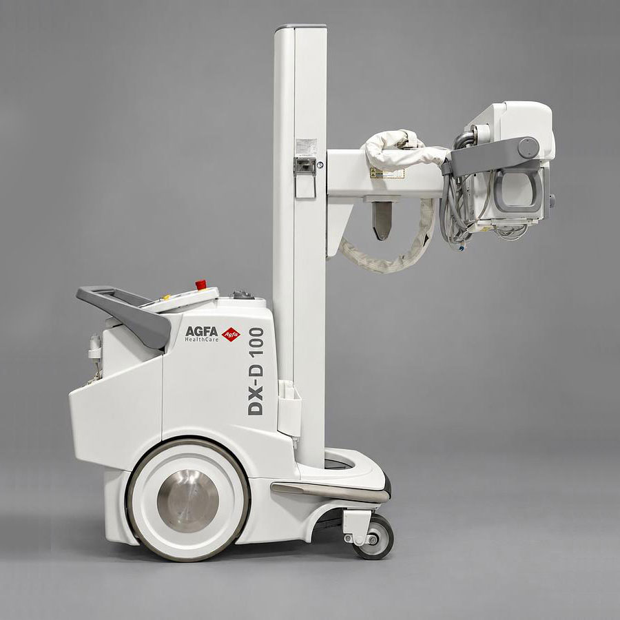 Neuf SYSTÈME DE RADIOGRAPHIE NUMÉRIQUE MOBILE AGFA DX-D 100 AVEC PANNEAU PLAT DR