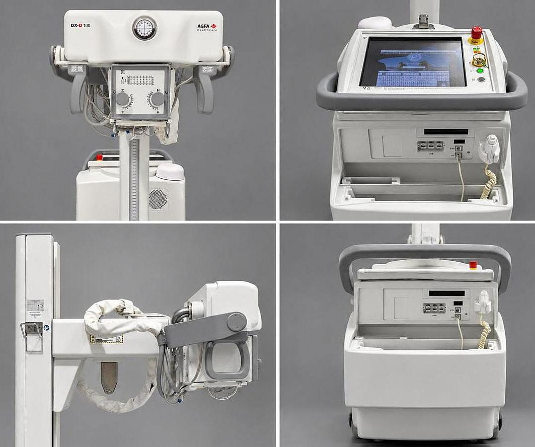 Neuf SYSTÈME DE RADIOGRAPHIE NUMÉRIQUE MOBILE AGFA DX-D 100 AVEC PANNEAU PLAT DR