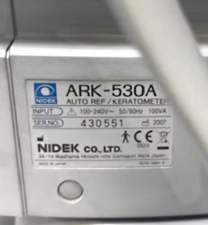 D'occasion AUTORÉFRACTO-KÉRATOMÈTRE NIDEK ARK530A