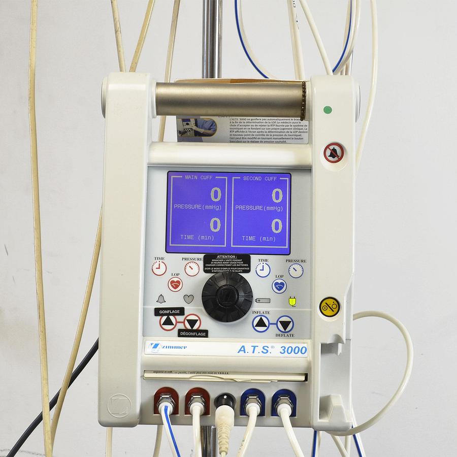 D'occasion GARROT PNEUMATIQUE ZIMMER A.T.S 3000  AVEC SES BRASSARDS