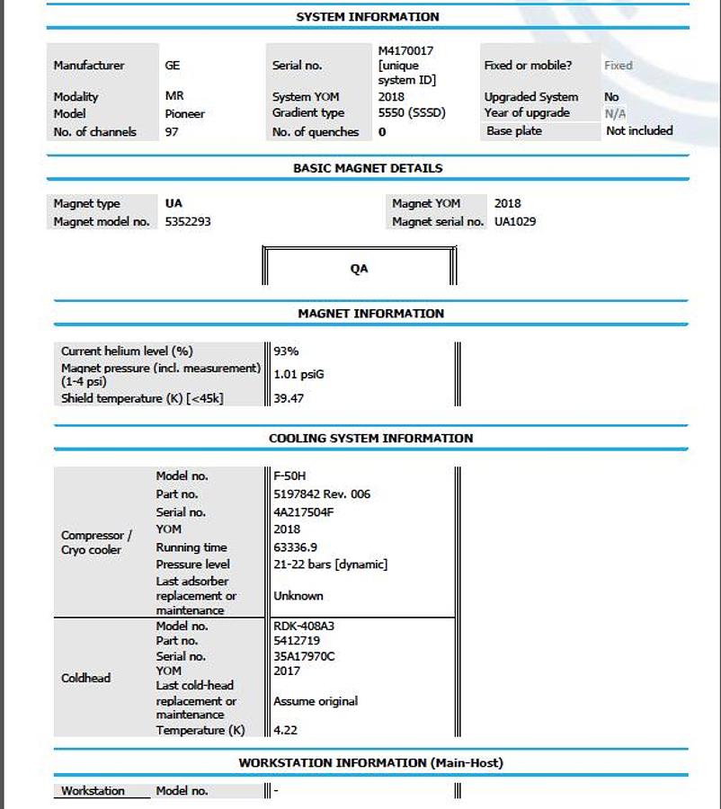 D'occasion SYSTÈME D’IRM GE Signa Pioneer 3.0T
