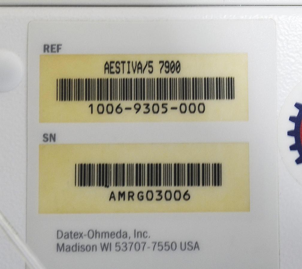 D'occasion STATION COMPLETE RESPIRATEUR D’ANESTHÉSIE MOBILE DATEX-OHMEDA AESTIVA/5 7900