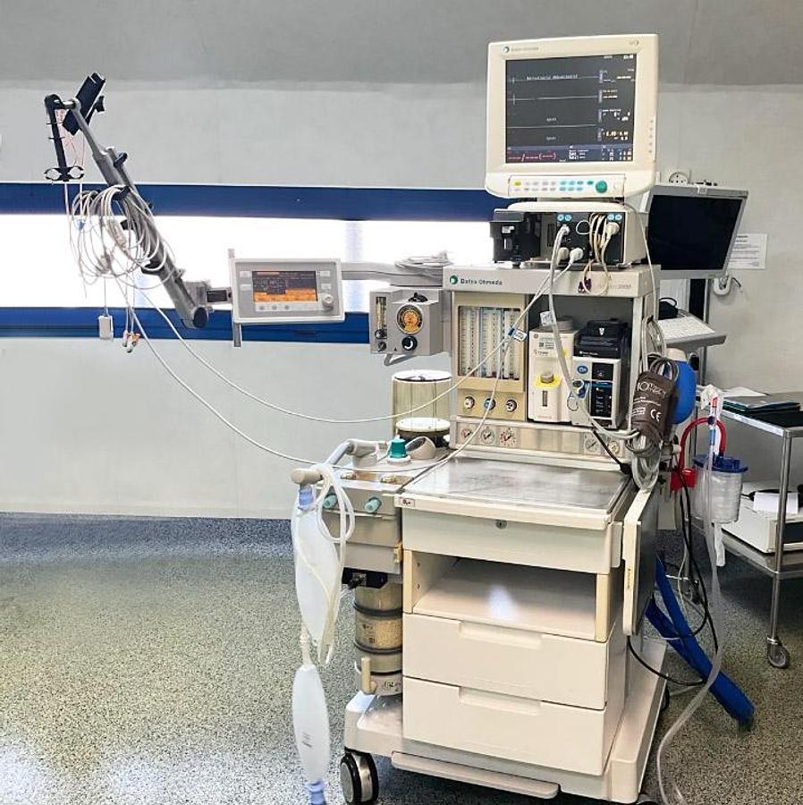 D'occasion STATION COMPLETE RESPIRATEUR D’ANESTHÉSIE MOBILE DATEX-OHMEDA AESTIVA 3000