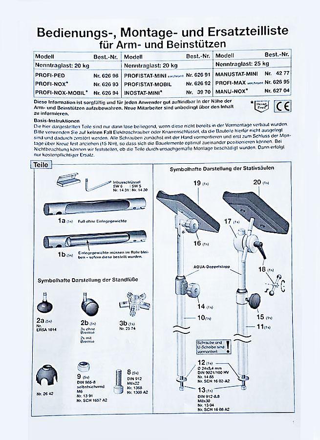 Neuf REPOSE-BRAS OU REPOSE-JAMBES SIMPEX VARIO-STAT