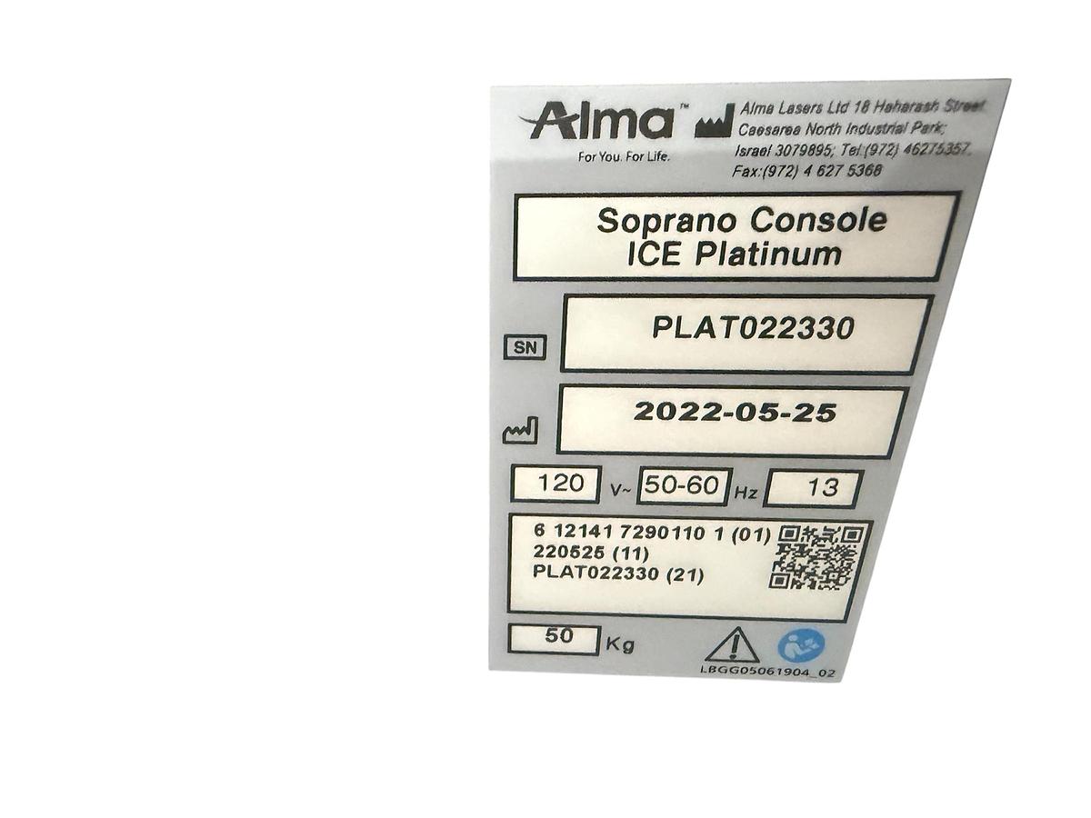 Used 2022 Alma Soprano Console ICE Platinum
