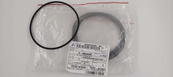 Tetra Pak Spare Parts O- Ring 114.00x4.00 7 Part No.6-99036902, 5 pcs.