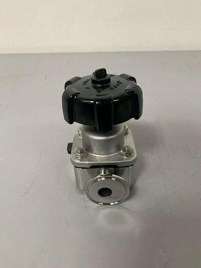 Used Gemu Hastelloy C22 Diaphragm Valve w/ 3/4" Sanitary Fitting & 2" OD