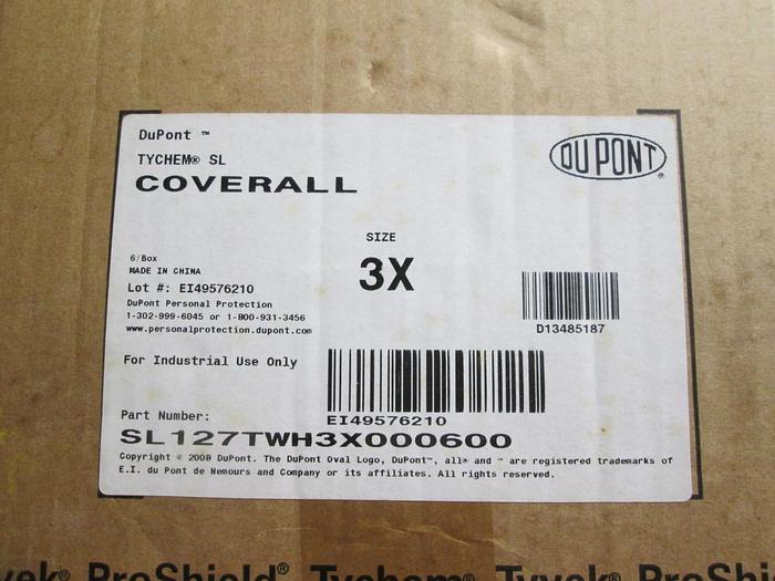 Dupont Tychem Personal Protection Coveralls (PPE)