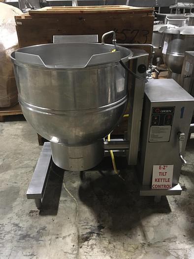 Used GROEN DH-60, 60 GAL STAINLESS STEEL TILTING NATURAL GAS STEAM KETTLE (#724)