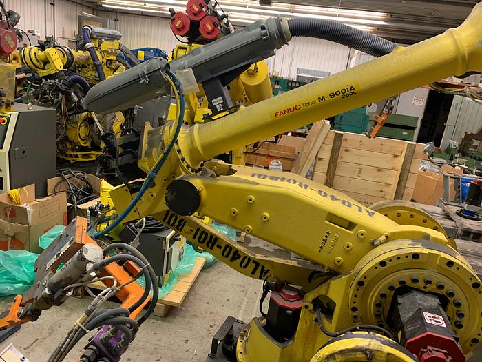 Used FANUC M900iA/260L 6 AXIS CNC ROBOT WITH R30iA CONTROLLER 260KG X 3100mm REACH
