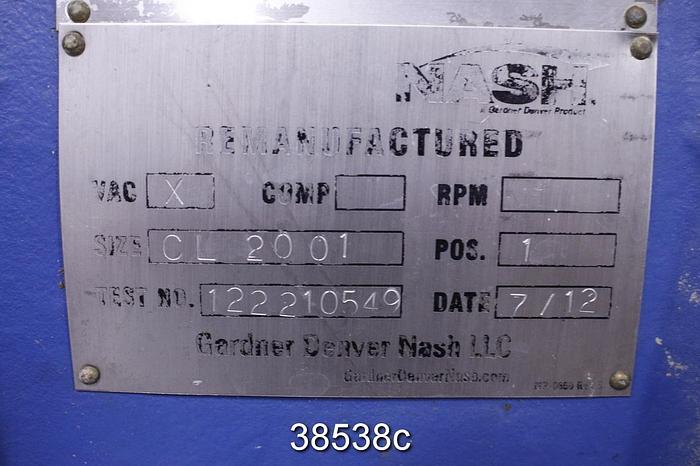 Used Nash CL2001 Vacuum Pump #38538