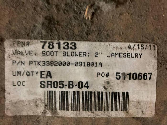 Used 2" JAMESBURY VALVE