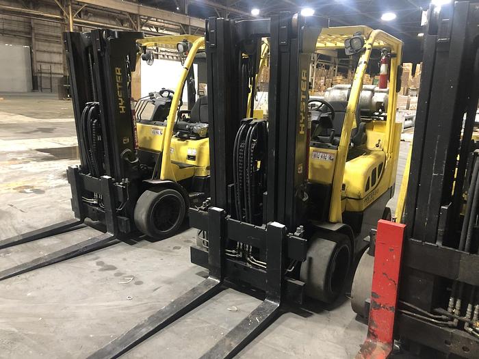 Used 8,000 POUND HYSTER MODEL S80FTBCS MFG. 2013 85" LOWERED MAST