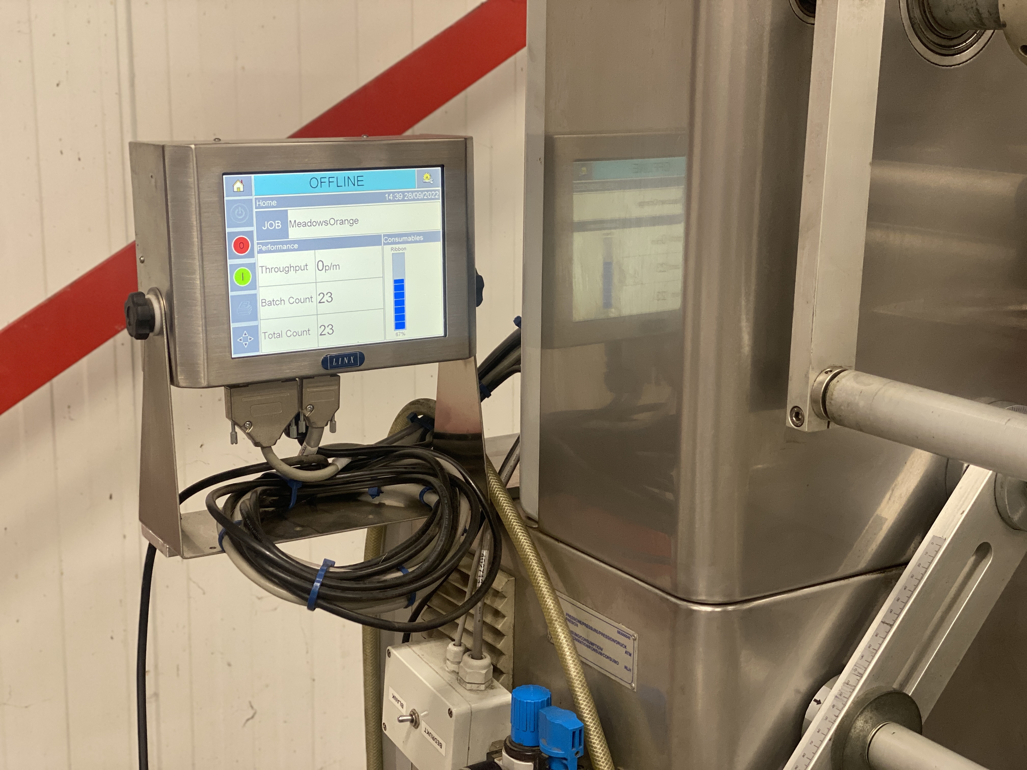 Used Record Scorpion MD flowpacker with Automotion automatic infeed