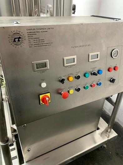 Used Charles Thompson 585 Liter Nutsche Agitated Filter Dryer w/ Spares 0.58 m3