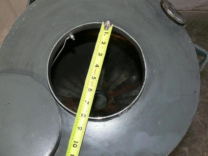 Used Heavy Duty 210 KG Cone Bottom Transfer Tank w/ Warren 3" Knife Gate Valve