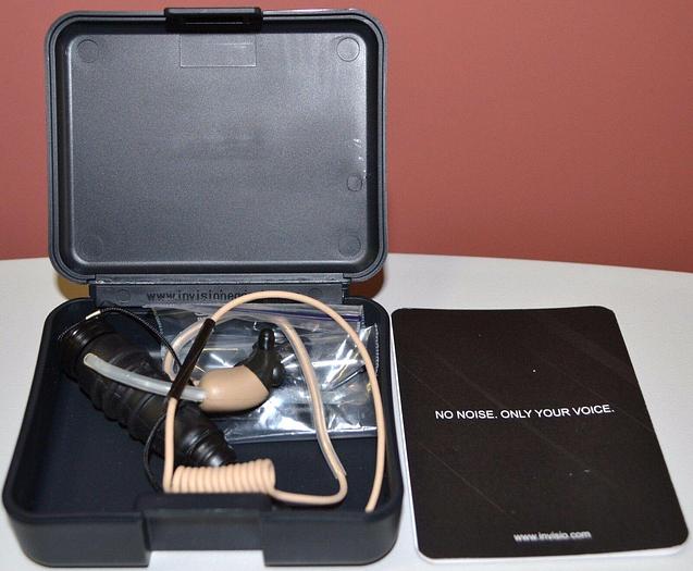 Used Invisio M3 / M3S Tactical Ear Bone Headset INV-600-LE with Manual 6-Pin & Case