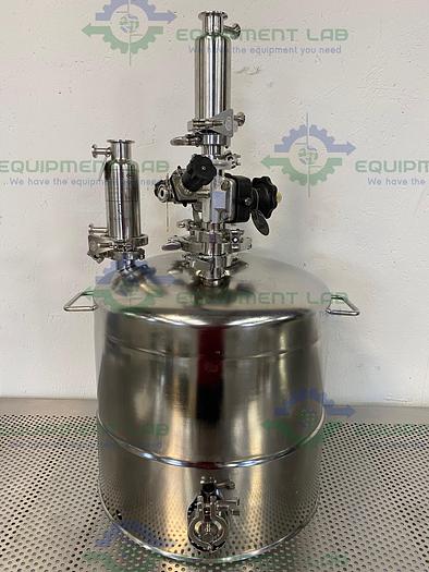 Used Alloy Products 45 Liter Stainless Steel Reactor 50 PSI w/ Bottom Drain & Valves