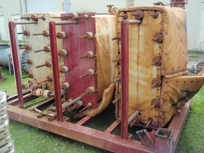 Used Heat Exchanger, Plate, 216 SF, Graphite, Alfa Laval (2) #S737129
