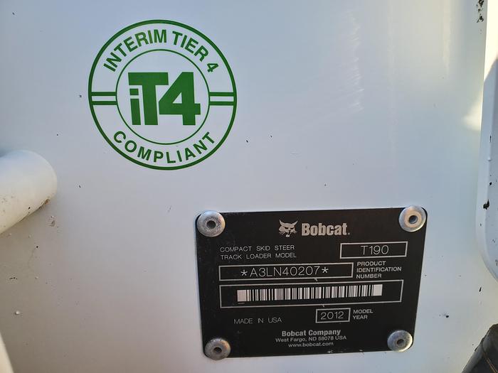 Used 2012 BOBCAT T190