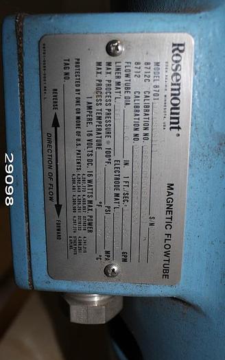 Unused Rosemount TPA080S1L1 8" Magnetic Flow Tube #29098