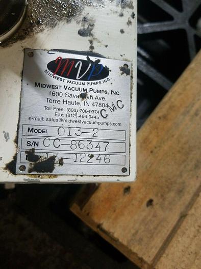 Used Midwest Vacuum Pump 013-2. Stokes Pennwalt V Series