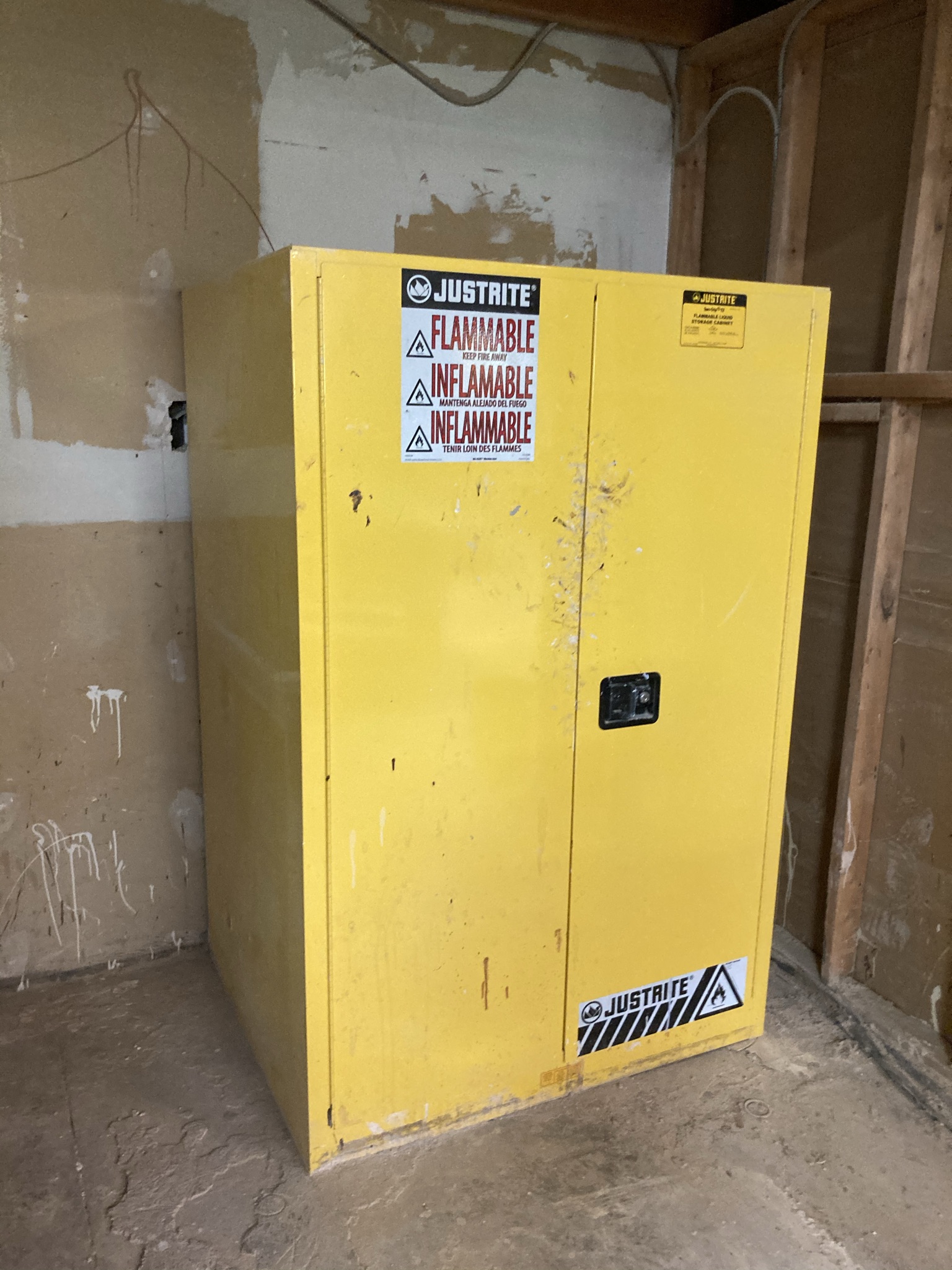 Used Justrite Flammable Liquid Storage Cabinet