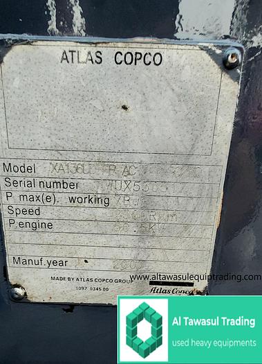 Used 2007 ATLAS COPCO XA136DD
