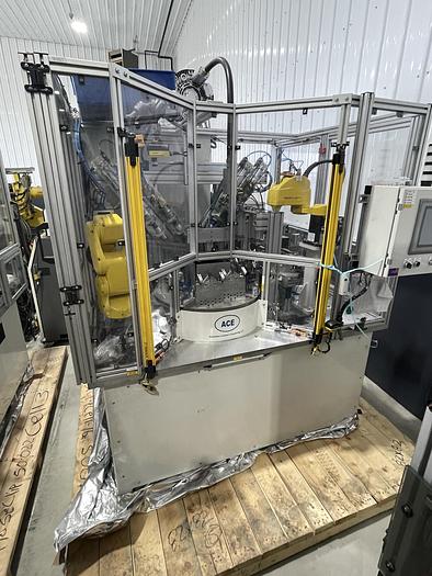 Used N95 FACE MASK NOSE CLIP FANUC ROBOTIC ASSEMBLE AND ATTACHING CELL BY ACE NEW 2020