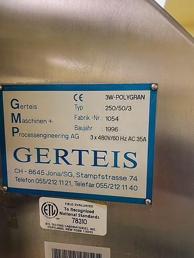 Used GERTEIS 3W POLYGRAN ROLLER COMPACTOR (#9876)