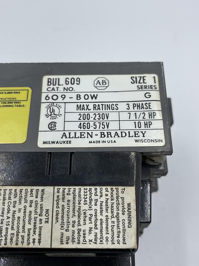 Used Allen-Bradley 609-BOW SerG 