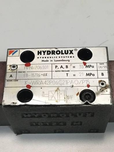 Used HYDROLUX Valve K-WRA42P06C21PAO/P15 #96940