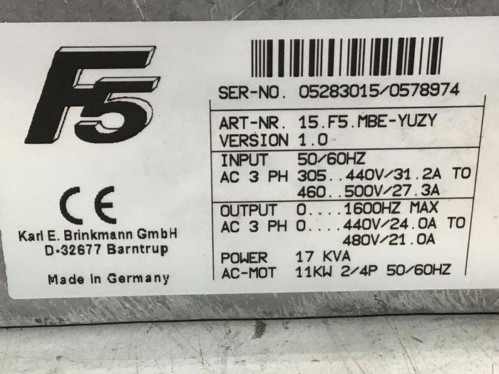 Used KEB Combivert Drive 15.F5.MBE-YUZY Used
