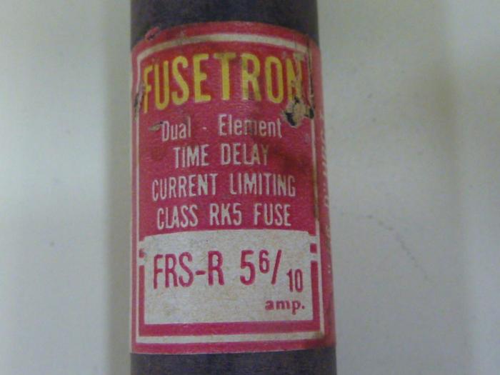 Used FUSETRON 5 6/10 Amp Fuse FRS-R-56/10 #47403