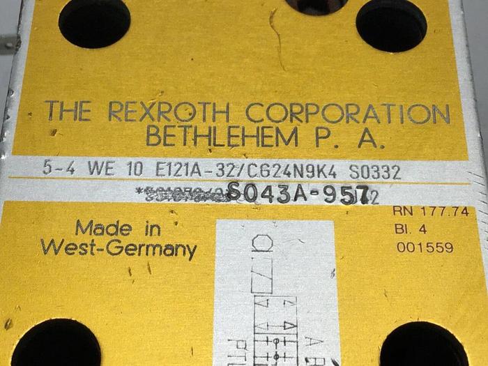 Used REXROTH Valve 54WE10E121A32/C6224N9K4 #116322