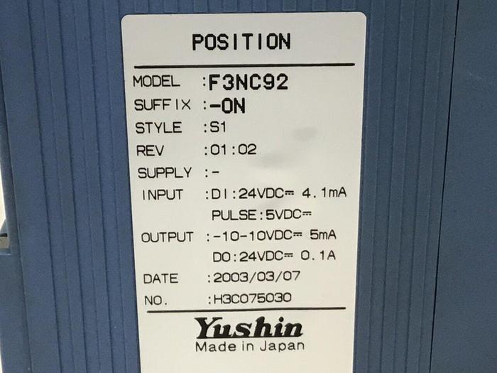 Used YUSHIN AMERICA Position Module F3NC92-ON #128849