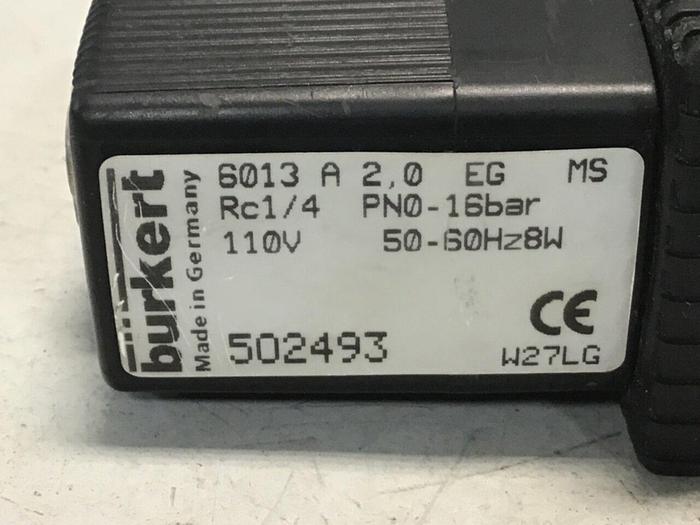 Used BURKERT Valve 502493 6013 #125097
