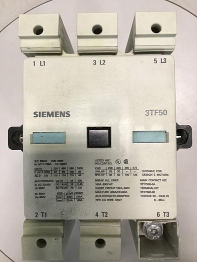 Used SIEMENS Contactor 3TF5022-0AK6 #144666