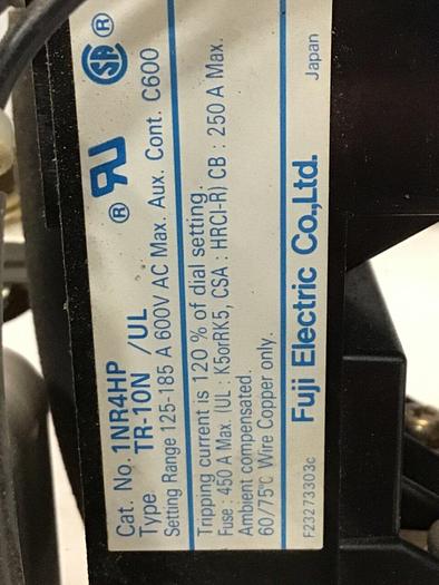 Used FUJI ELECTRIC Contactor SC-10N/UL 1NC4H0 #135521