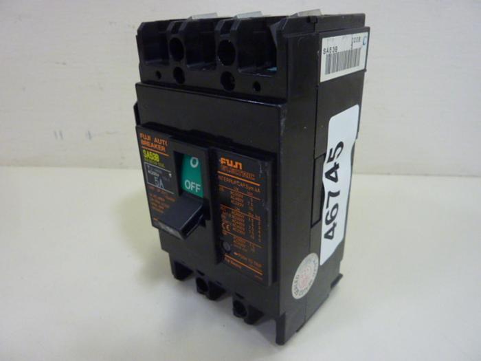 Used FUJI ELECTRIC 5 Amp Circuit Breaker SA53B-5 #46745