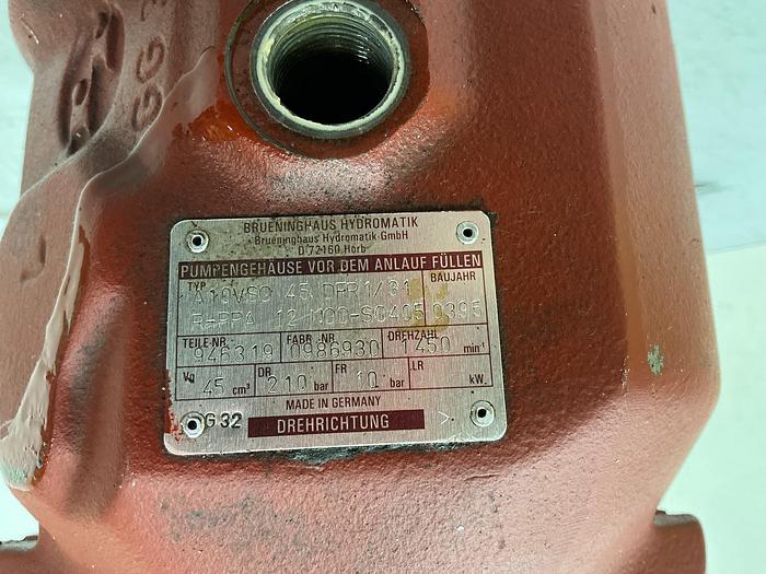 Used BRUENINGHAUS HYDROMATIK A10VSO 45 DFR1/31 R-PPA 12 NOO-SO405