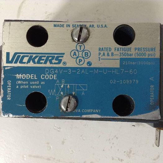 Used VICKERS Valves DG4V-3-2AL-M-U-HL7-60 #89877